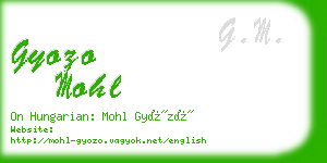 gyozo mohl business card